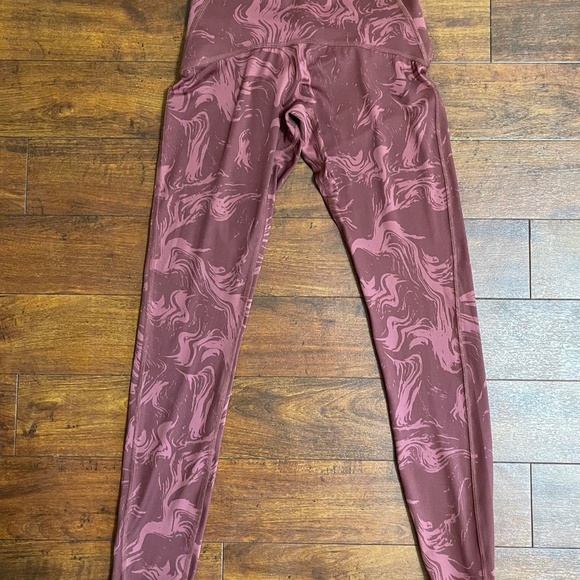 Gymshark GS power sports high waisted leggings  -Cherry Brown print - Picture 3 of 4